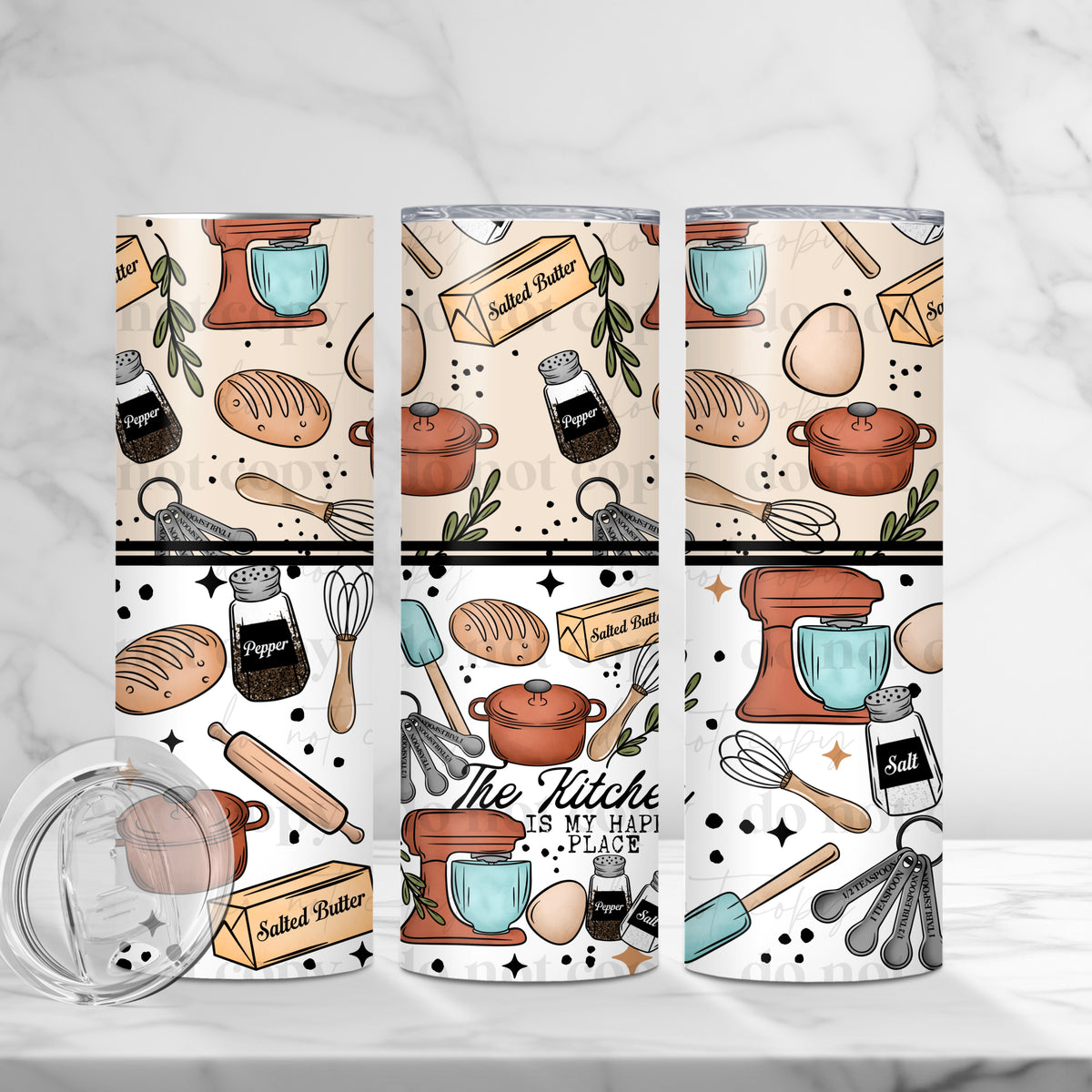 The Kitchen is my happy place 20 oz Tumbler Wrap