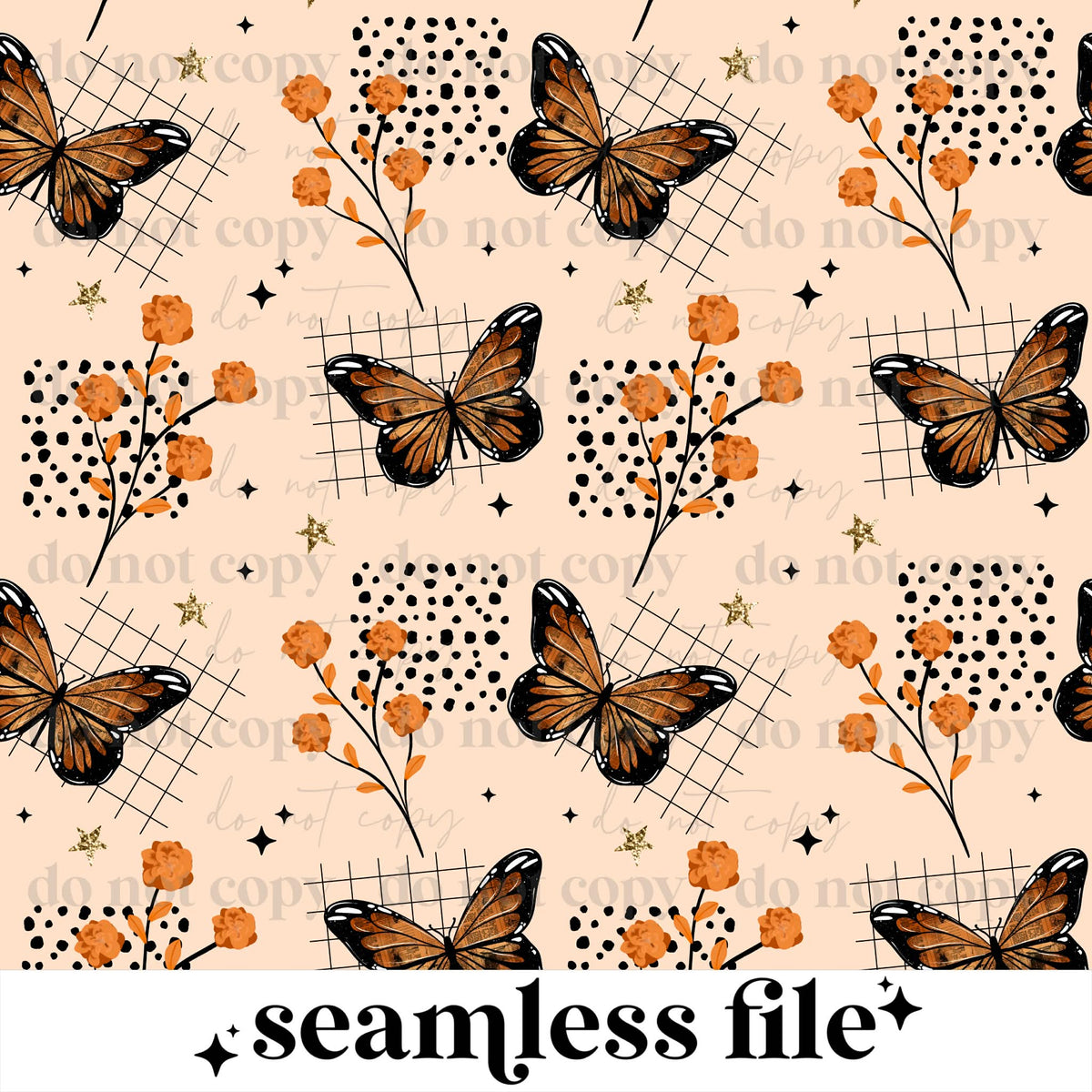 Butterfly Floral Seamless