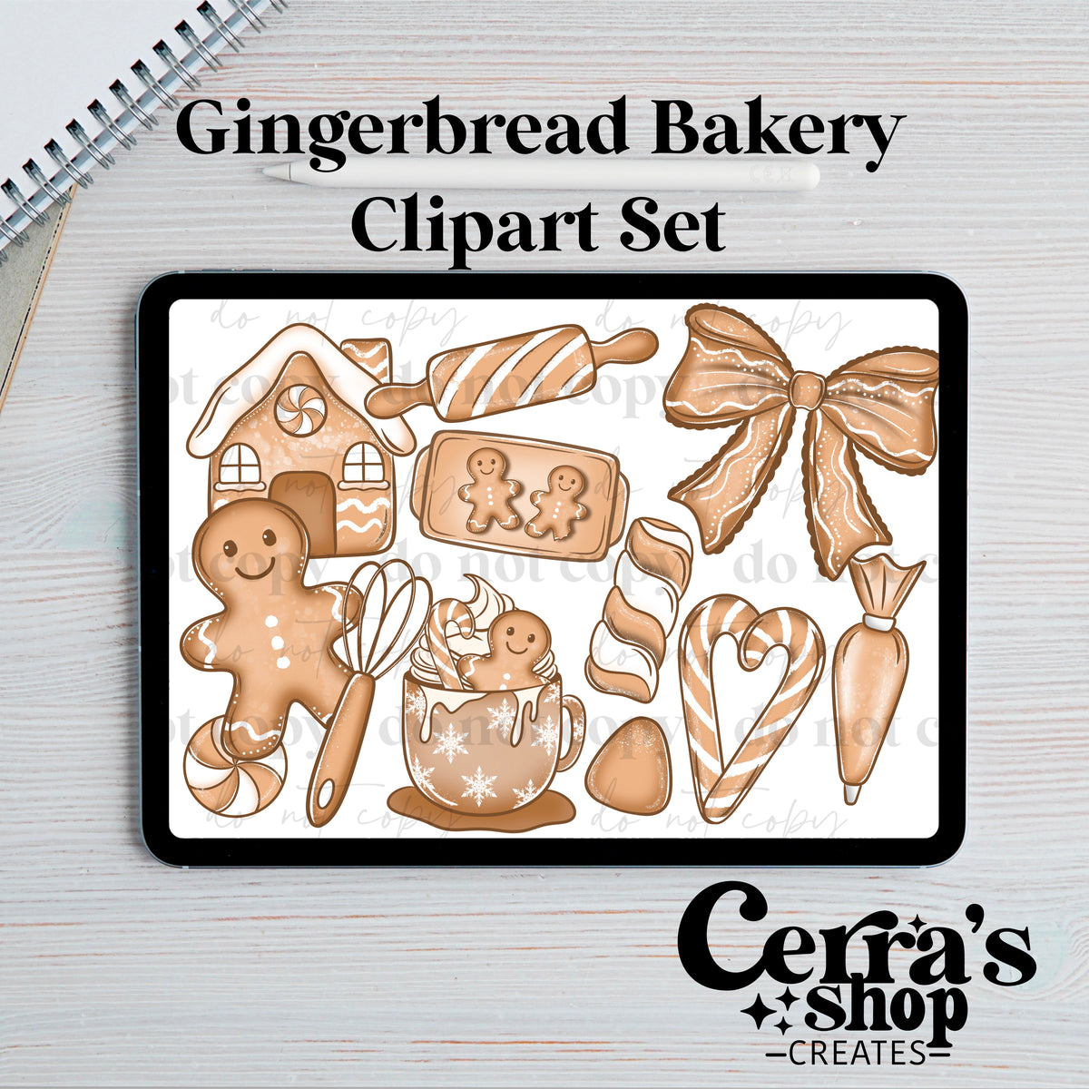 Gingerbread Clipart set