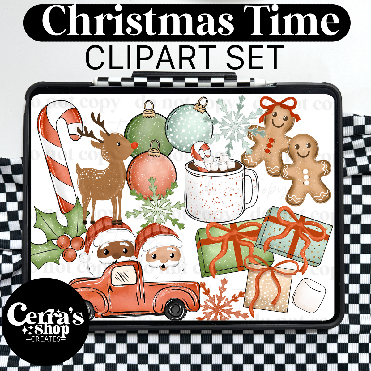 Christmas Time Clipart Set