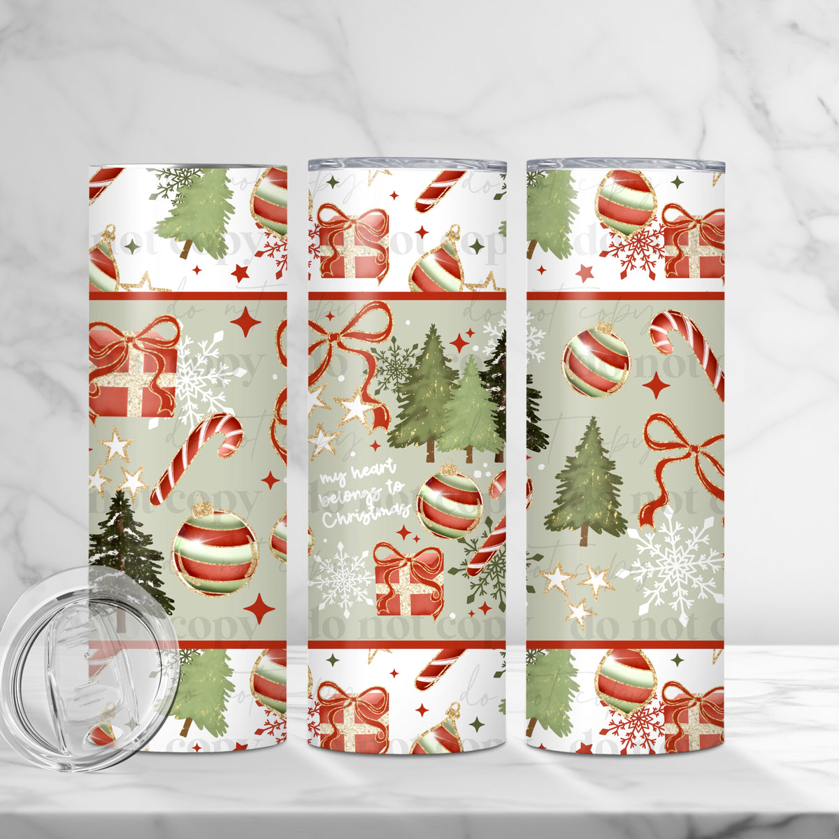 My Heart Belongs To Christmas Tumbler Wrap