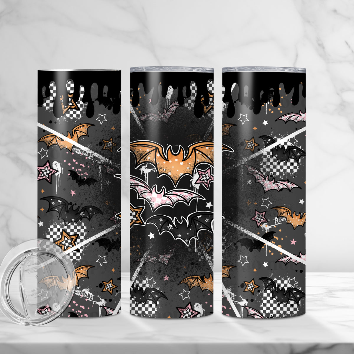 Grunge Patterned Bats Wrap