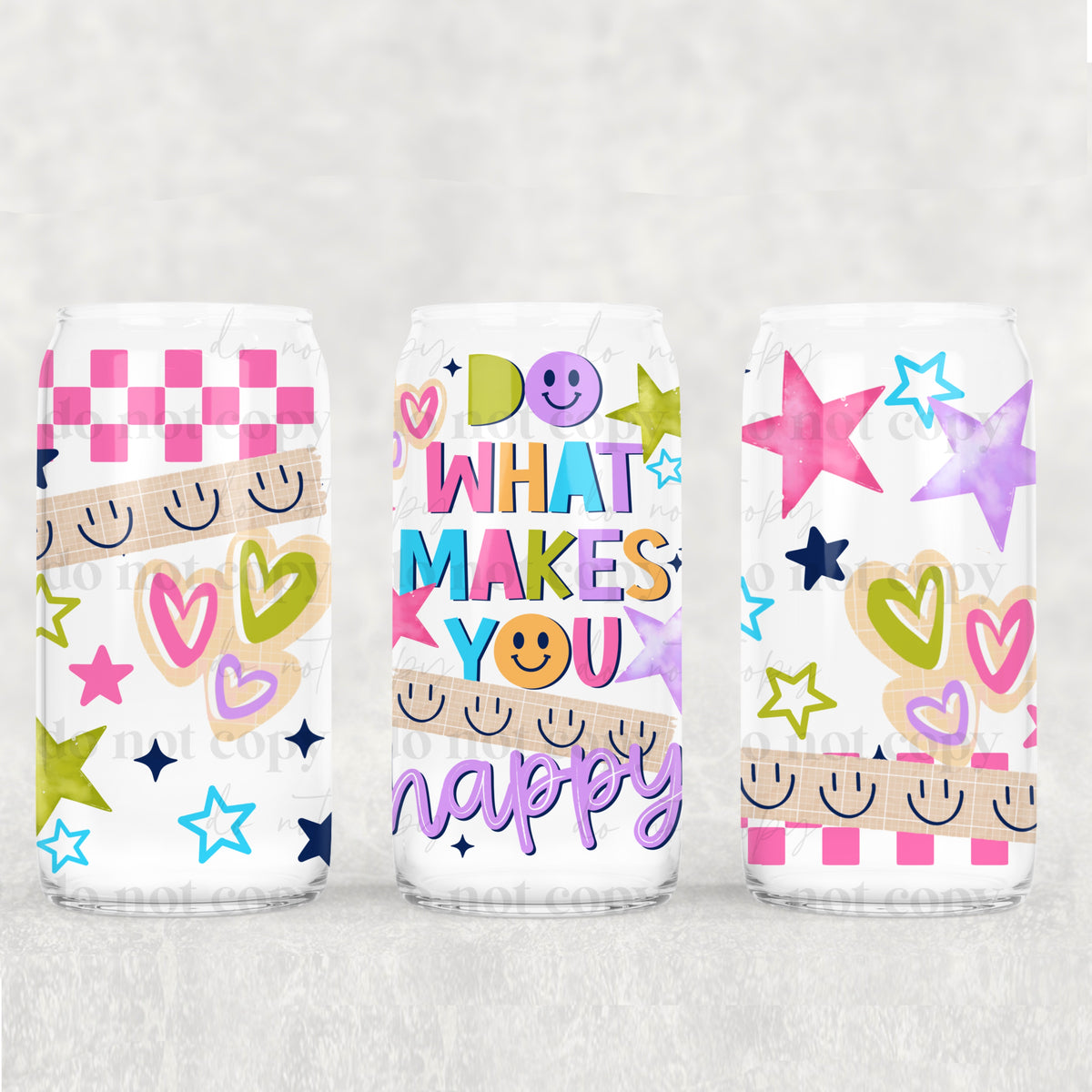 Do what makes you happy 16oz Glass Wrap