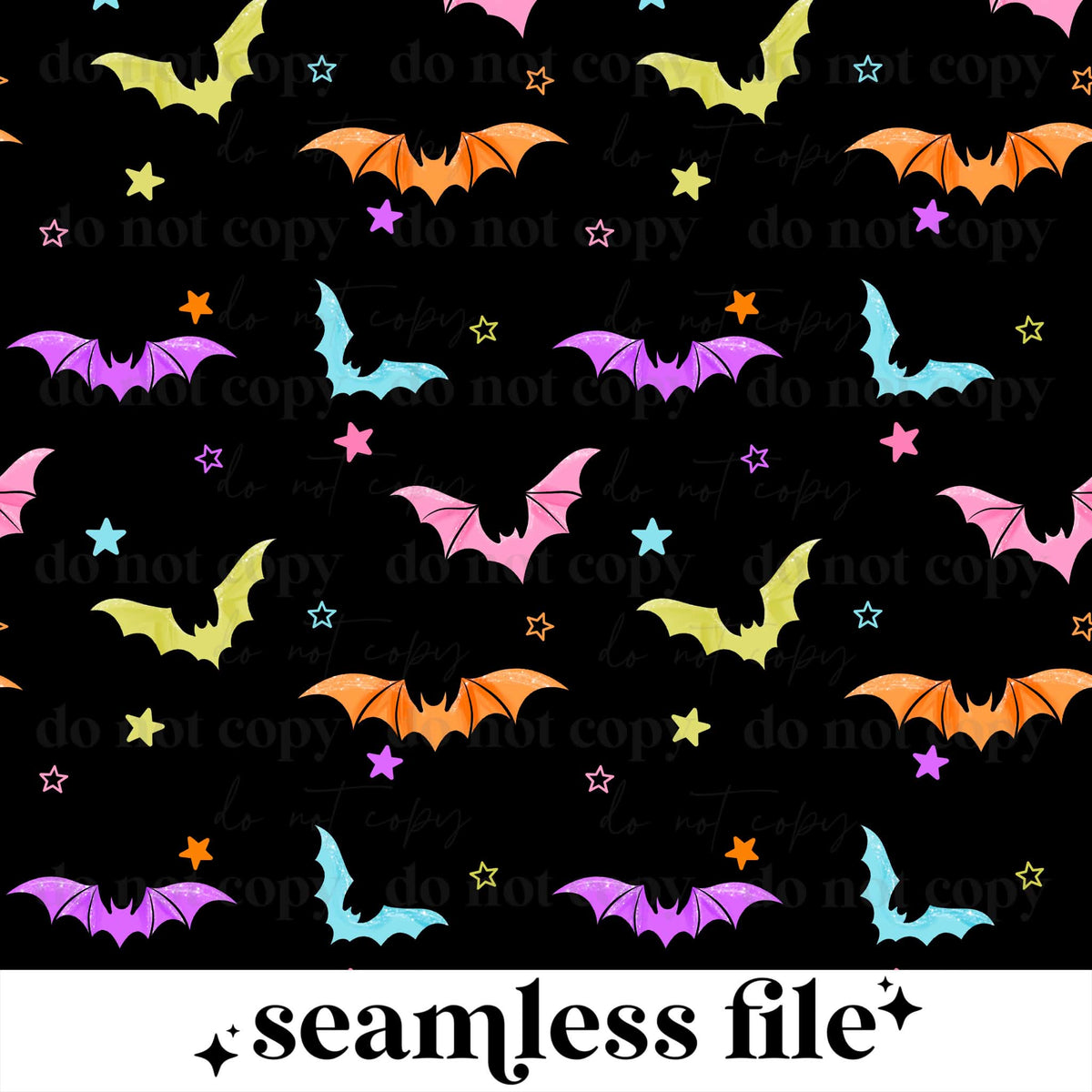 Colorful Bats Seamless