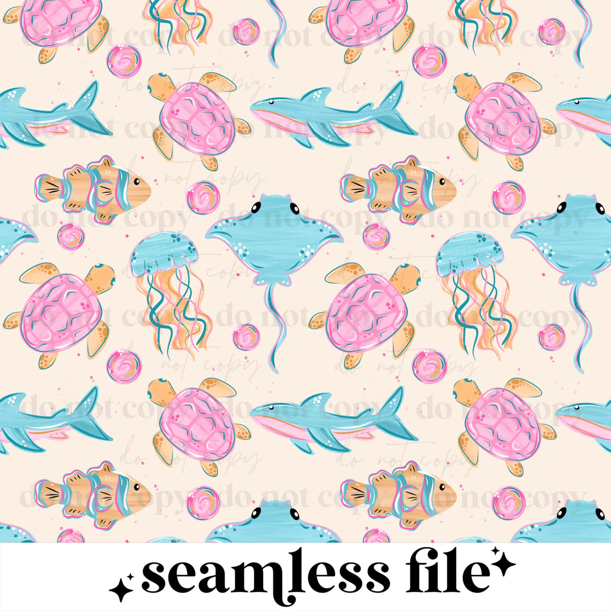 Sea Animals Seamless