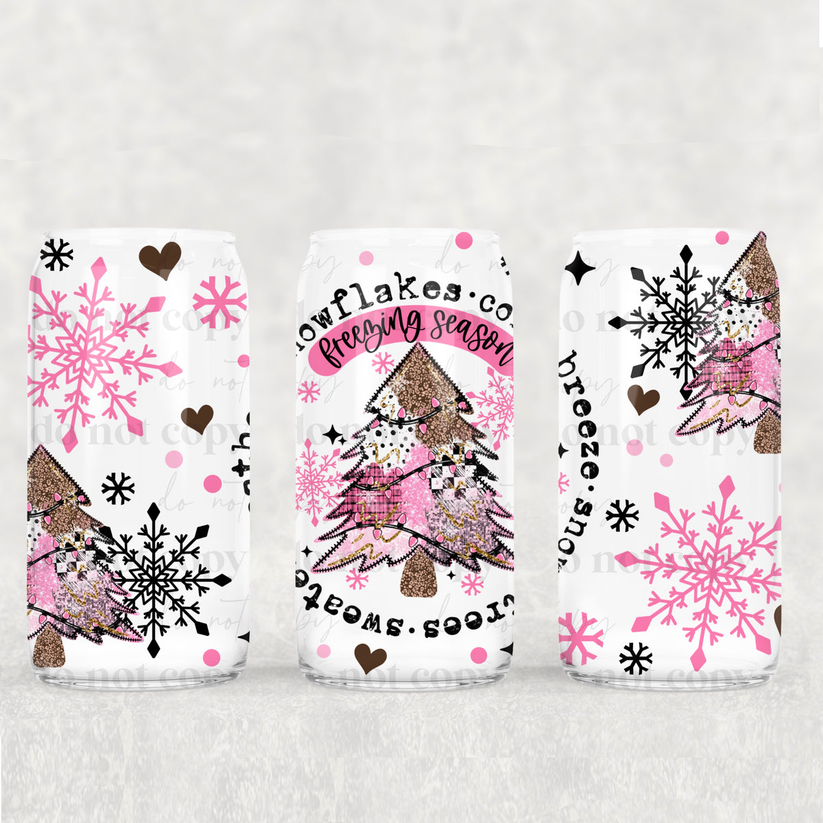 Freezing Season circle 16oz Glass Wrap