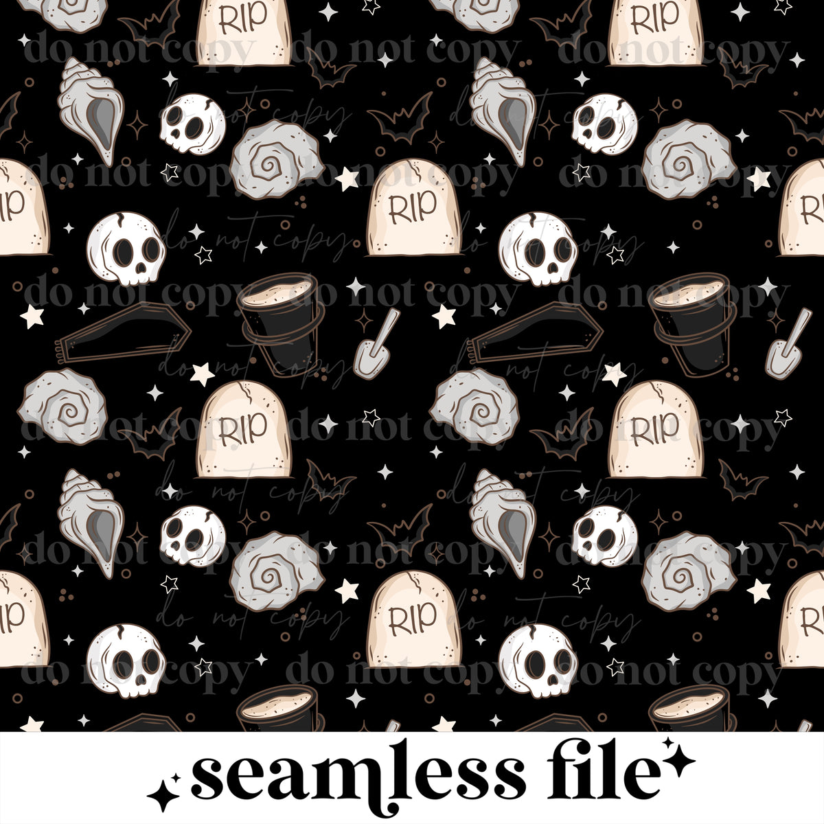 Spooky Beach Seamless
