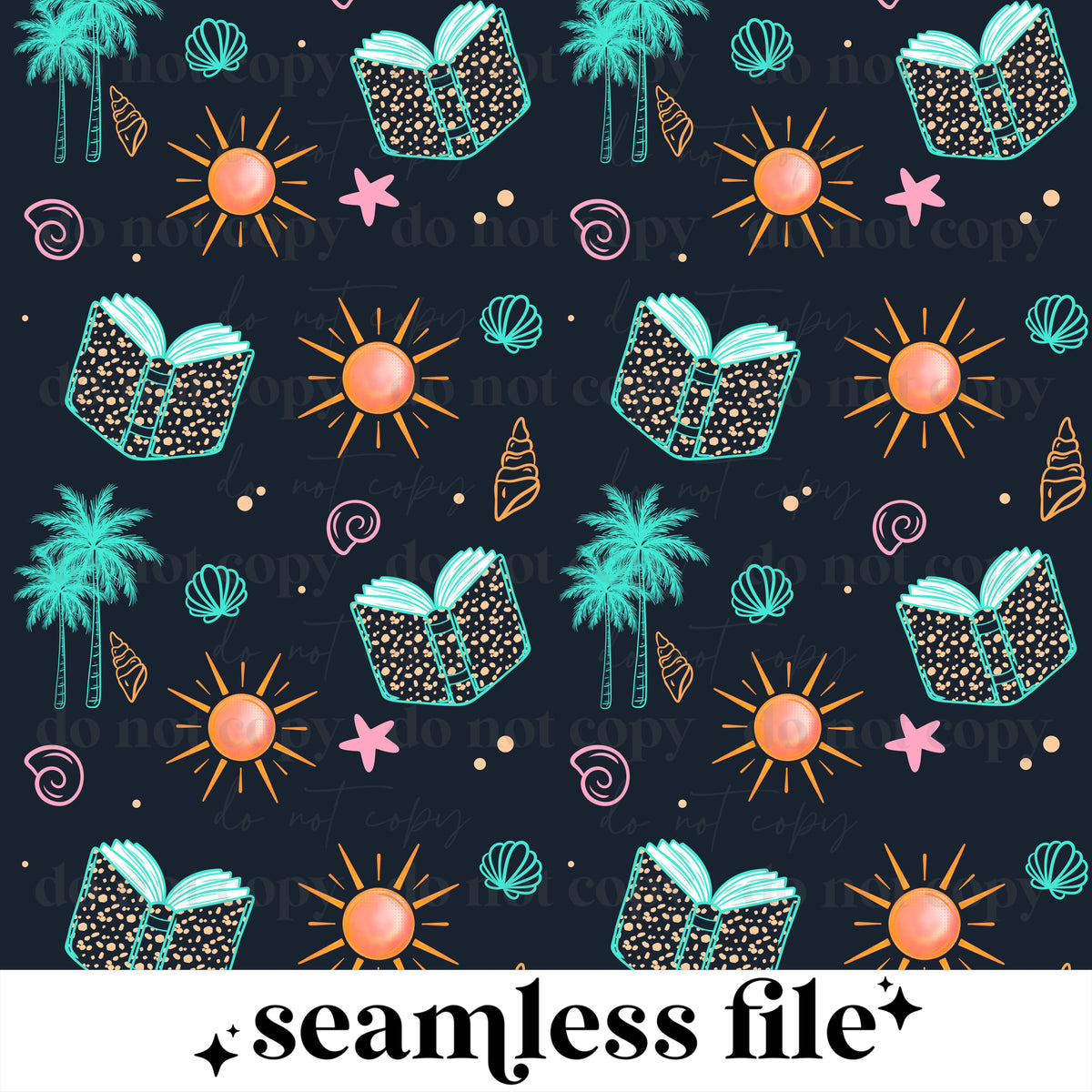 Beach Book Seamless