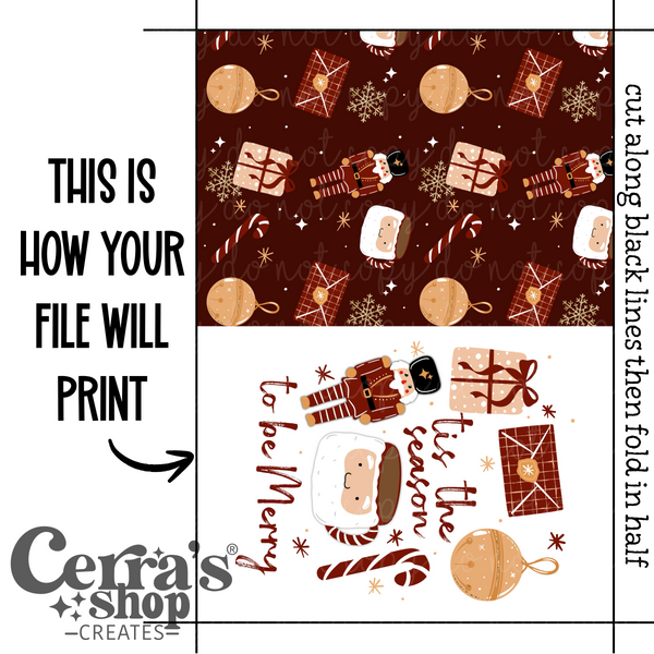 Tis The Season Printable Card: digital download