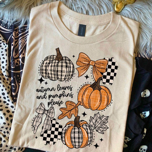 Autumn Leaves Pumpkins Please with Sleeves PNG