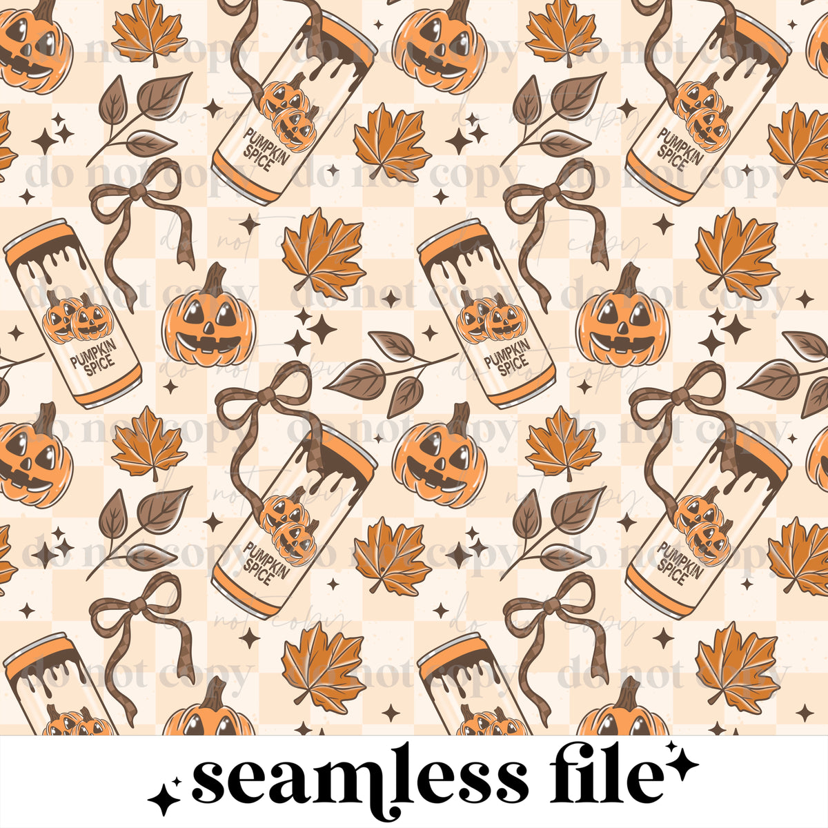 Fall And Energy drinks Seamless