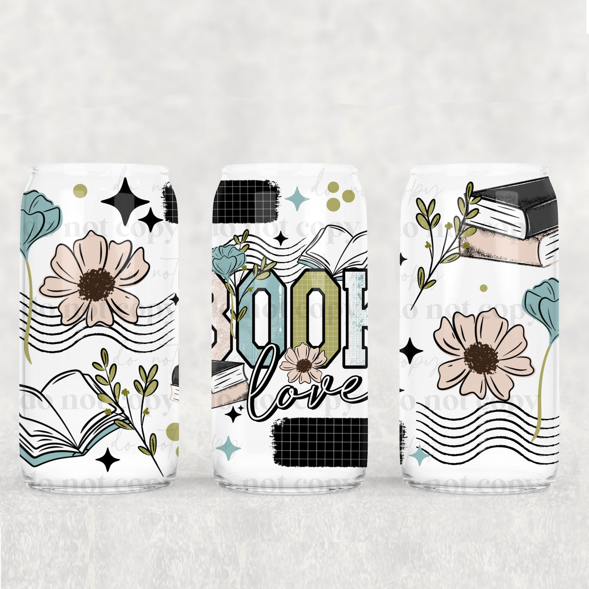 Book Lover 16oz Glass Wrap