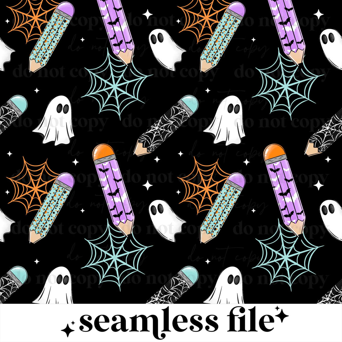 Halloween Pencil Seamless