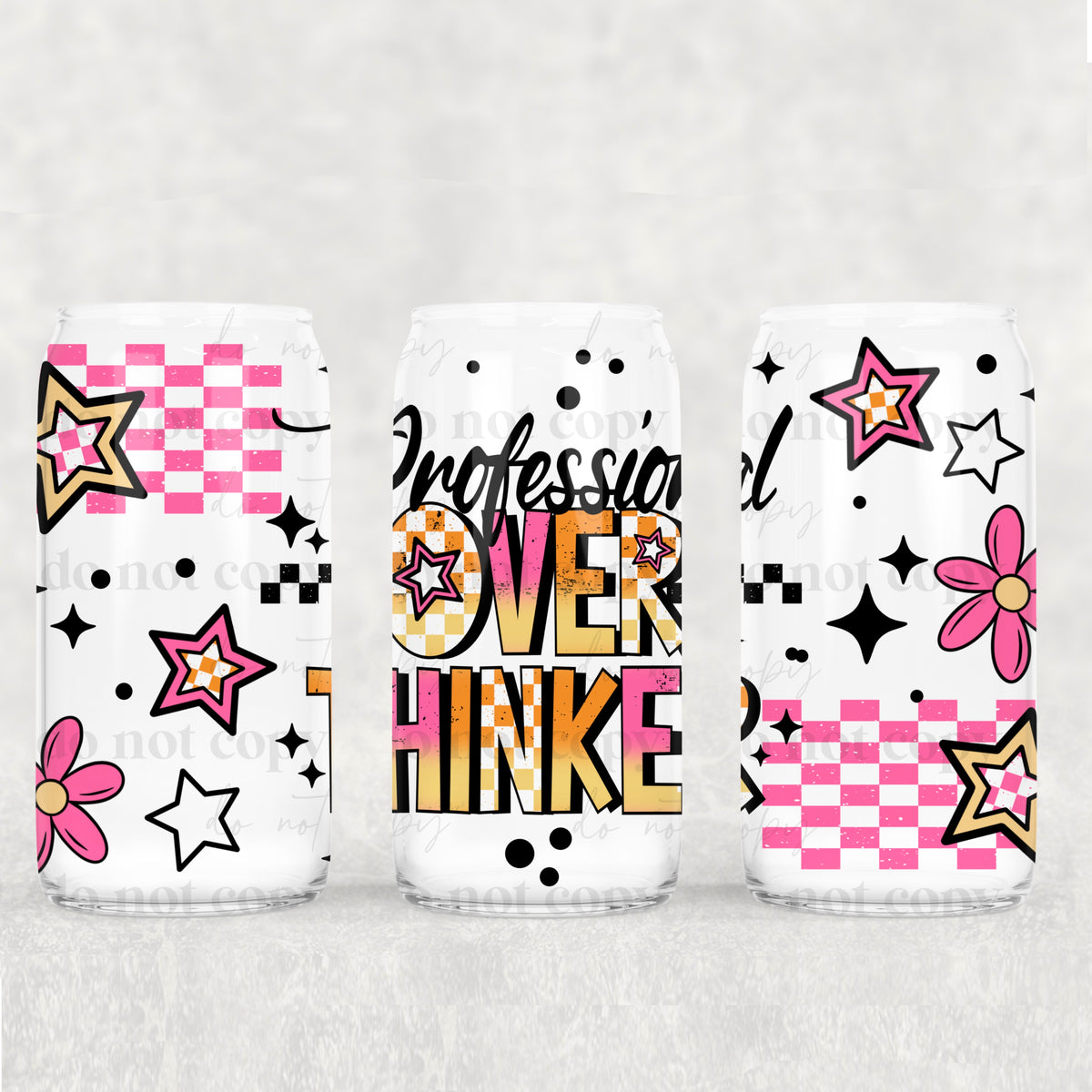 Overthinker 16oz Glass Wrap
