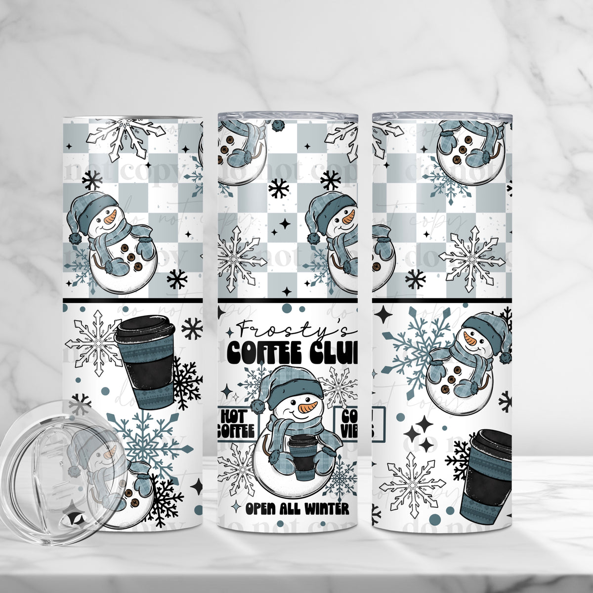 Snowman Coffee Club 20oz Tumbler Wrap