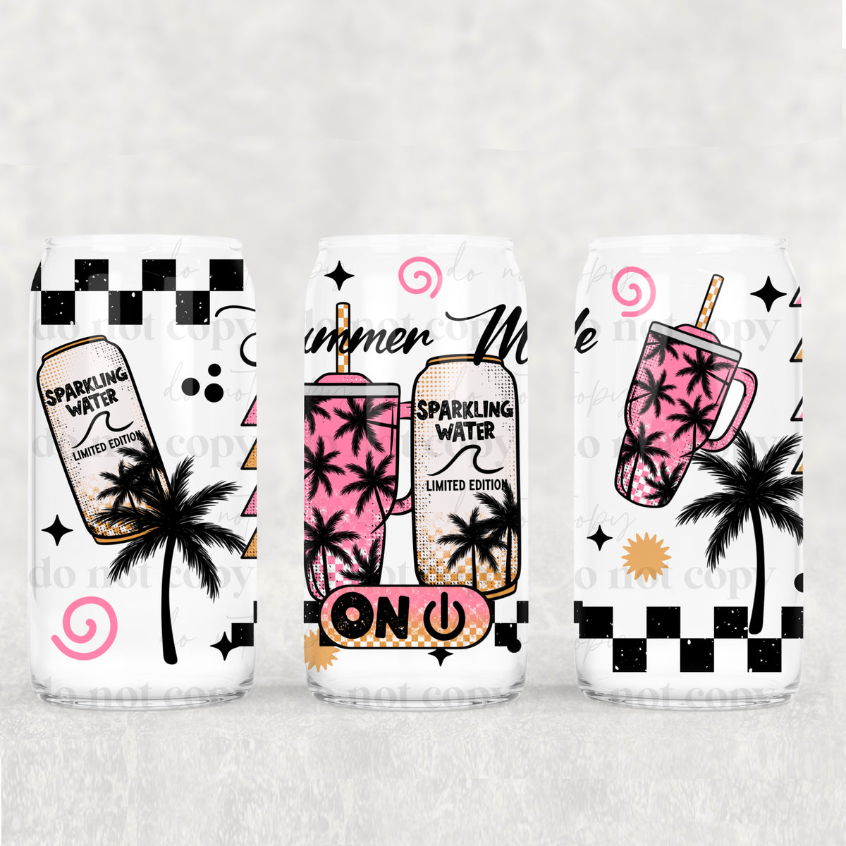 Summer Mode 16oz Glass Wrap (NON-ALCOHOLIC)