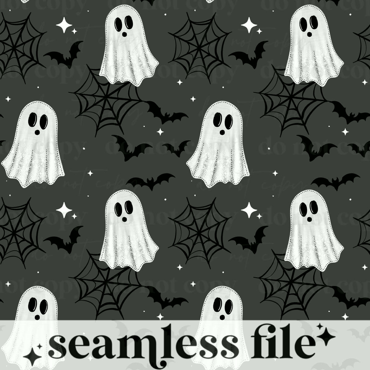 Ghostie Bat Seamless