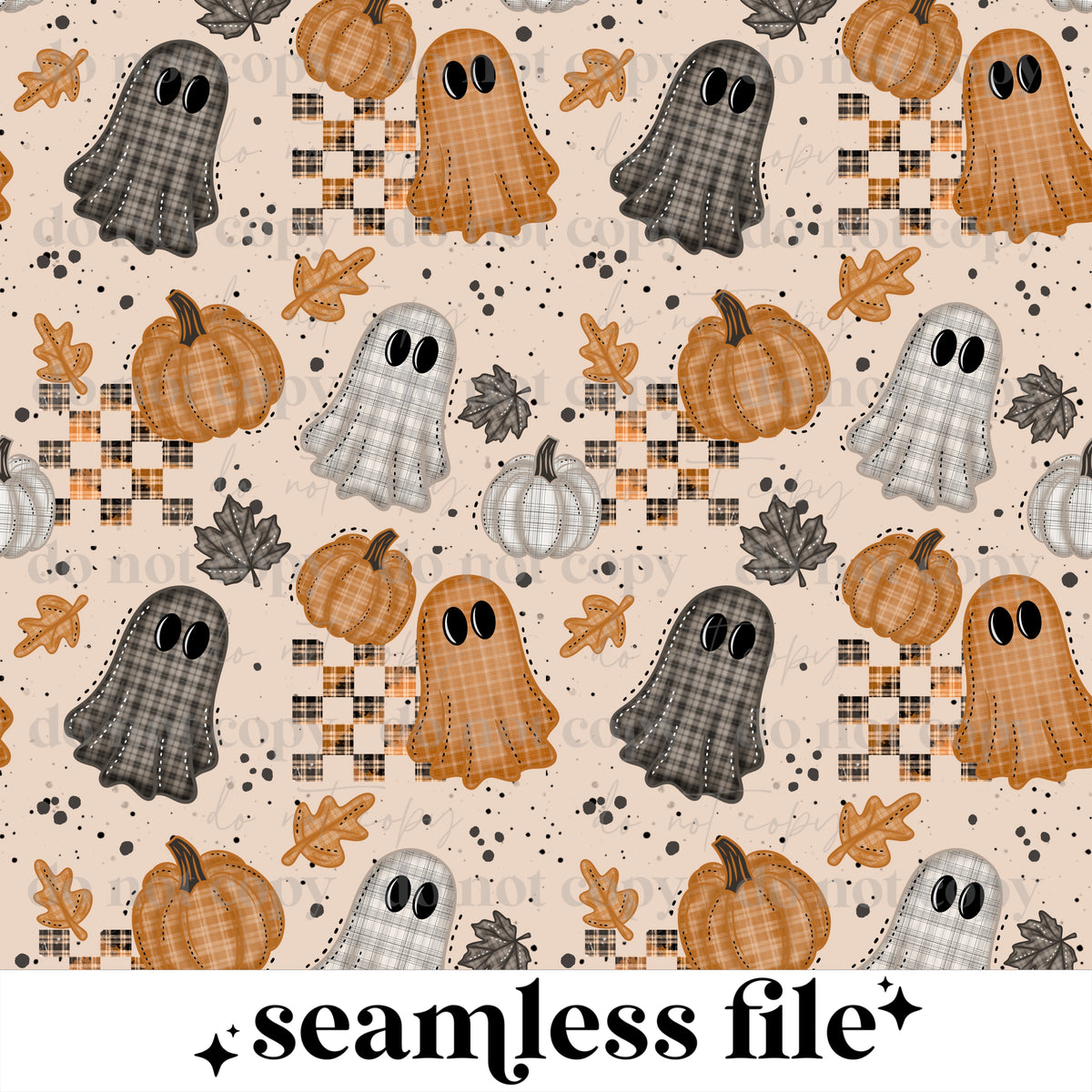 Plaid Ghosts Seamless