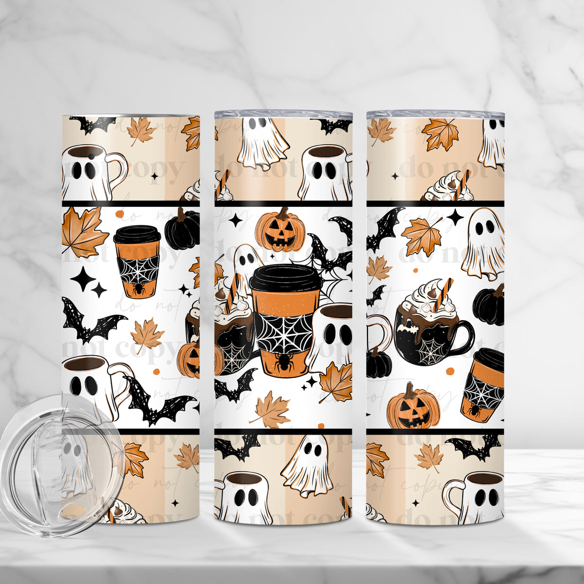Halloween Coffee 20 Tumbler Wrap