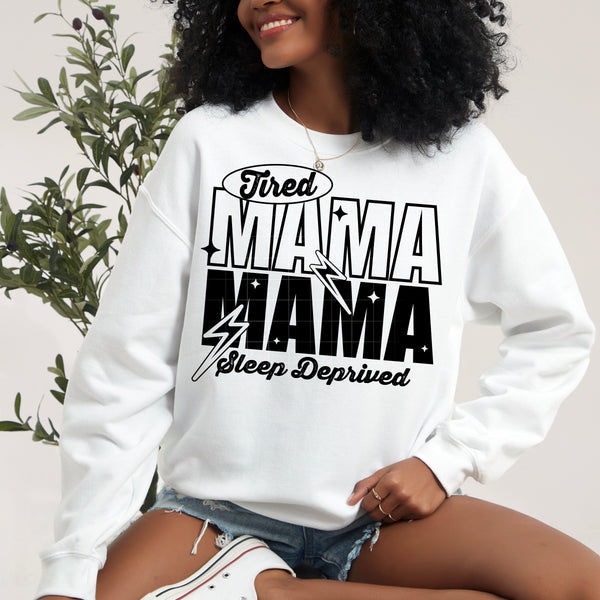 Tired Mama Single Color PNG