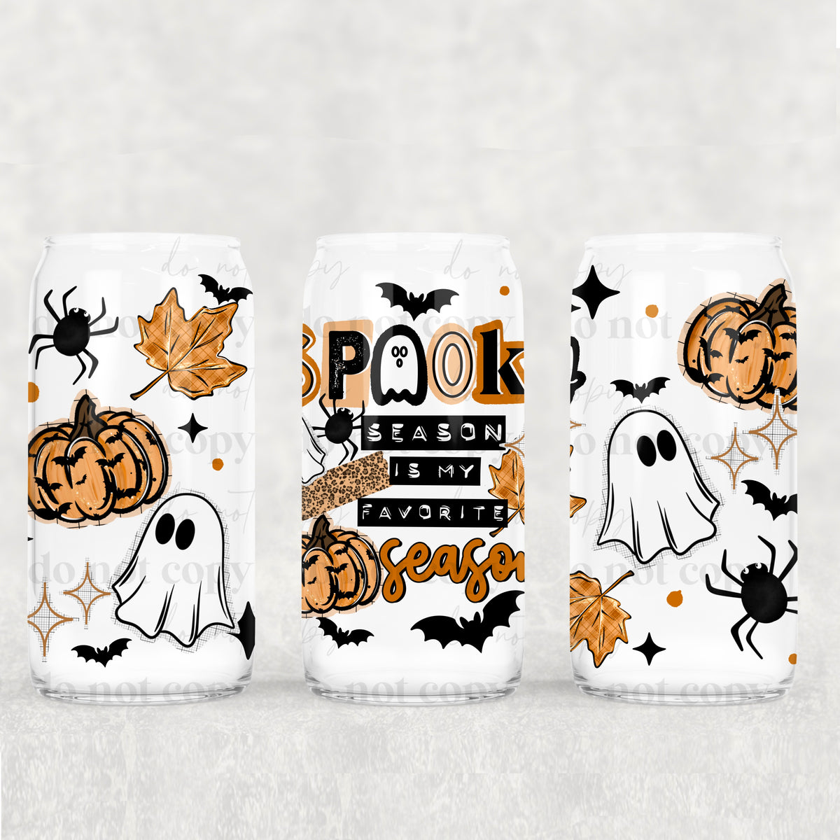Spooky Season is my fav season 16oz Glass Wrap