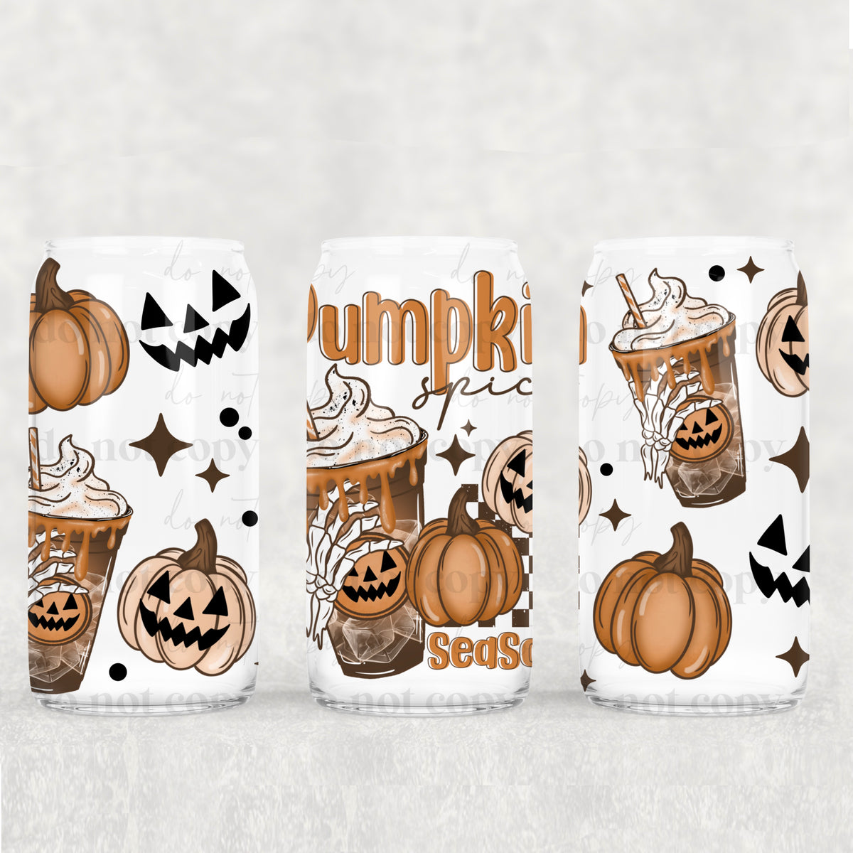 Pumpkin Spice Season 16oz Glass Wrap