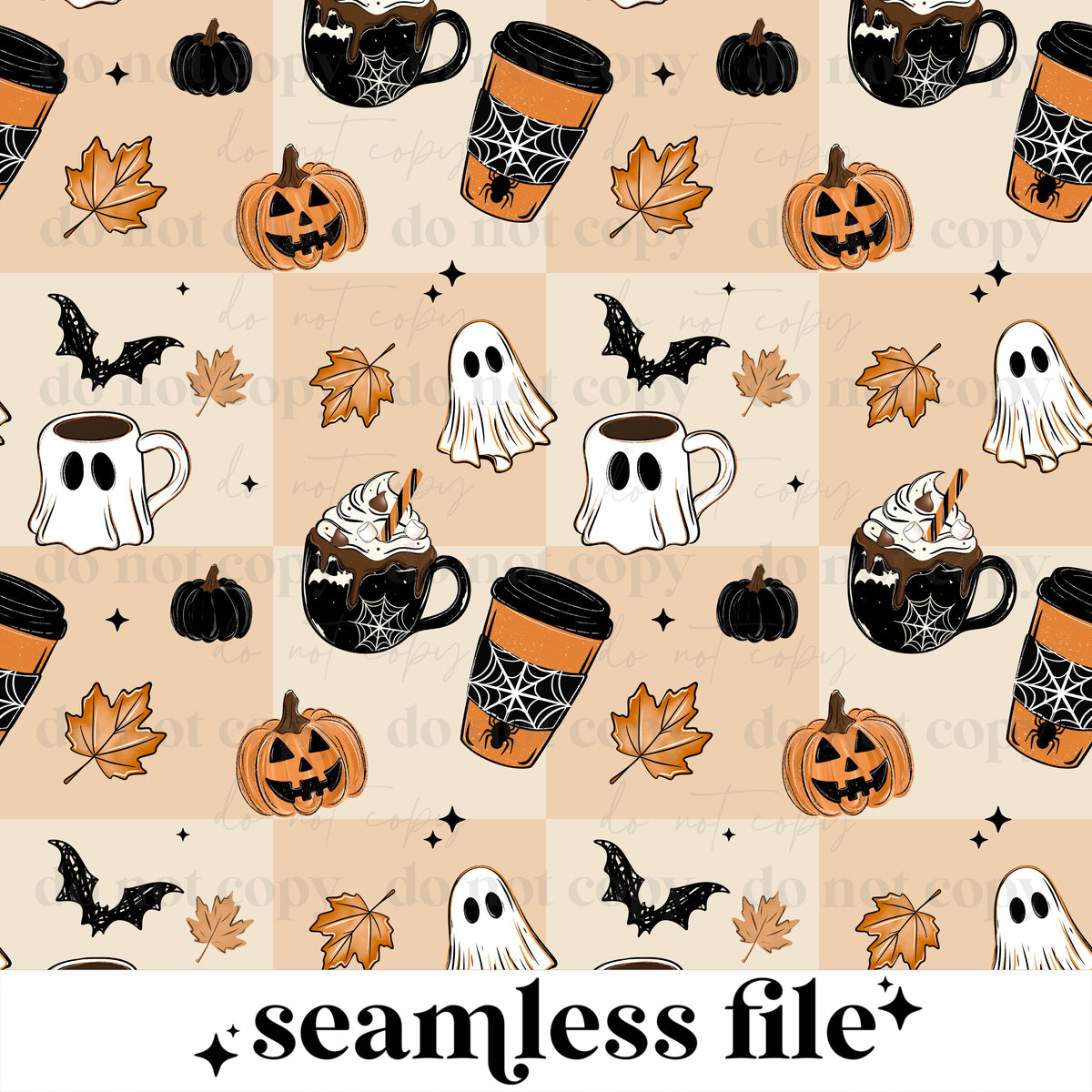 Halloween Coffee Seamless