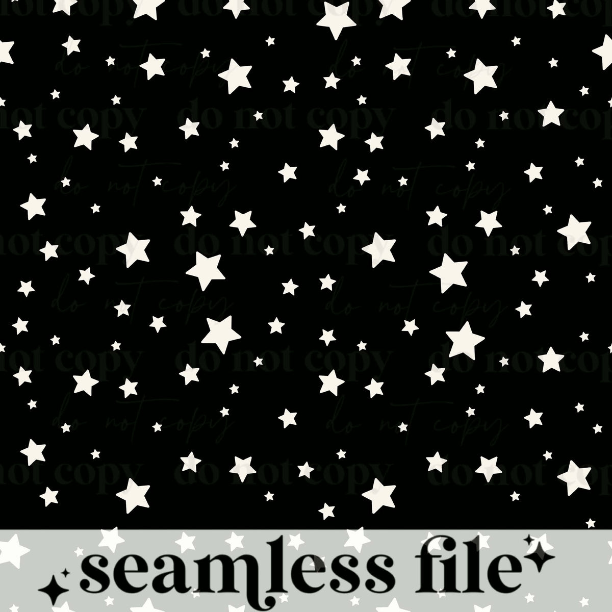 B&W Stars Seamless