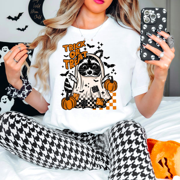 Ghost Racoon with and without words PNG
