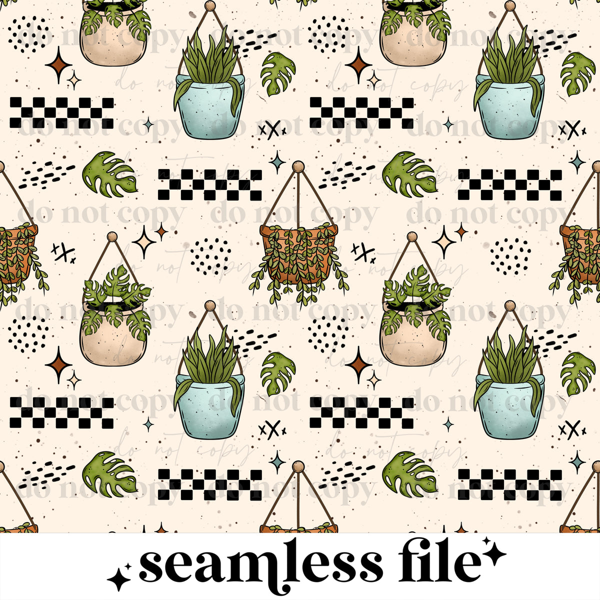 Hanging Plants Seamless