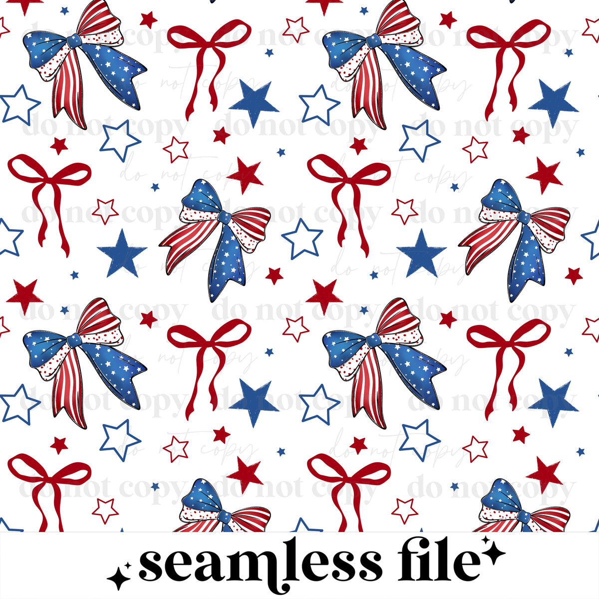 America Bows Seamless Pattern