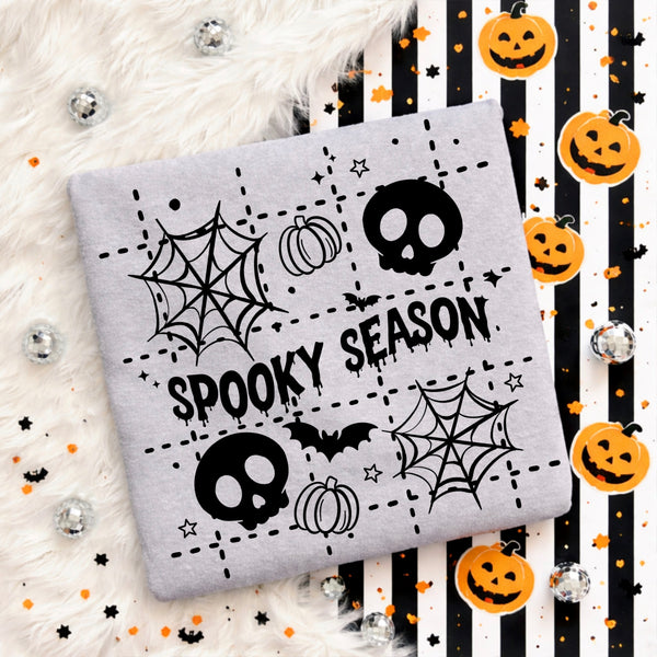 Spooky Season grid Single Color PNG