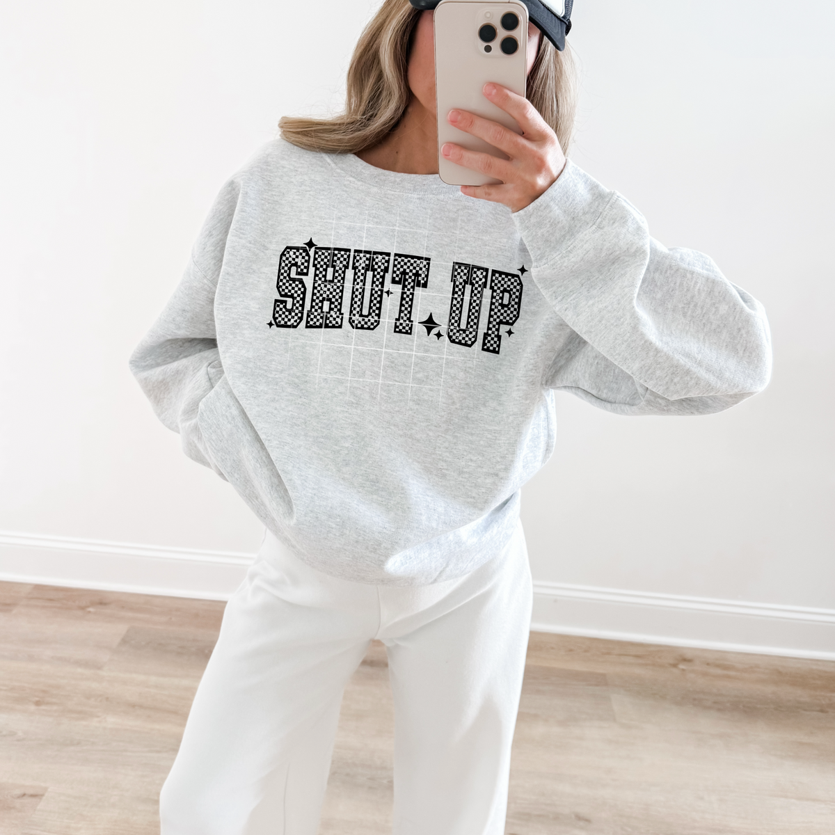 Shut Up Checker Single Color PNG