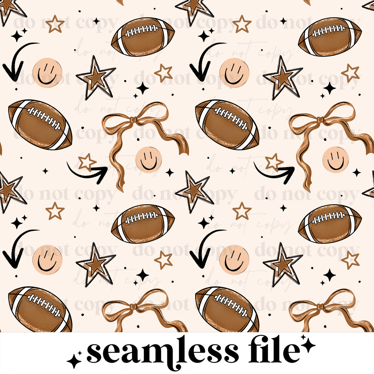 Football Bow Seamless