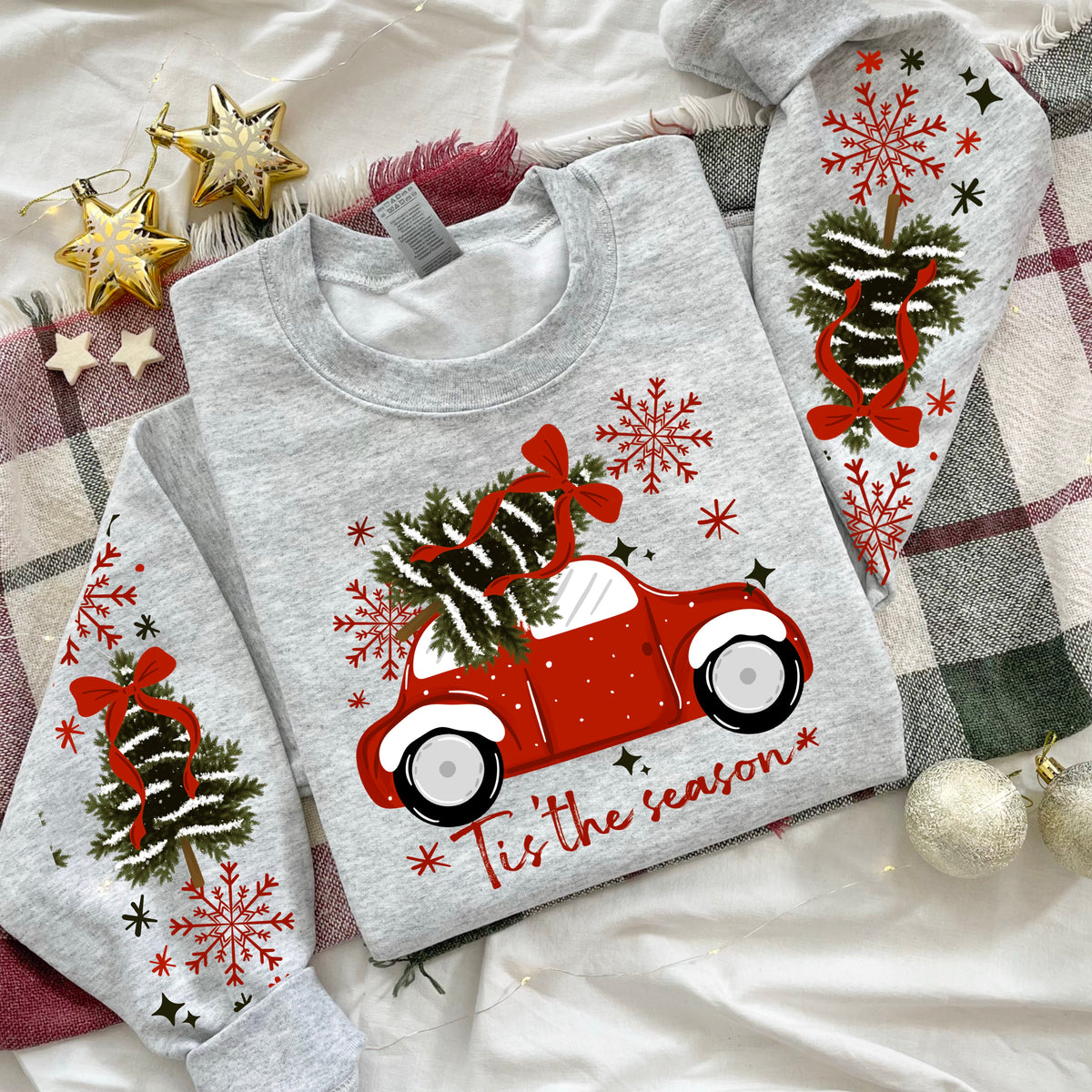 Tis The Season Red Car w/ Sleeves PNG