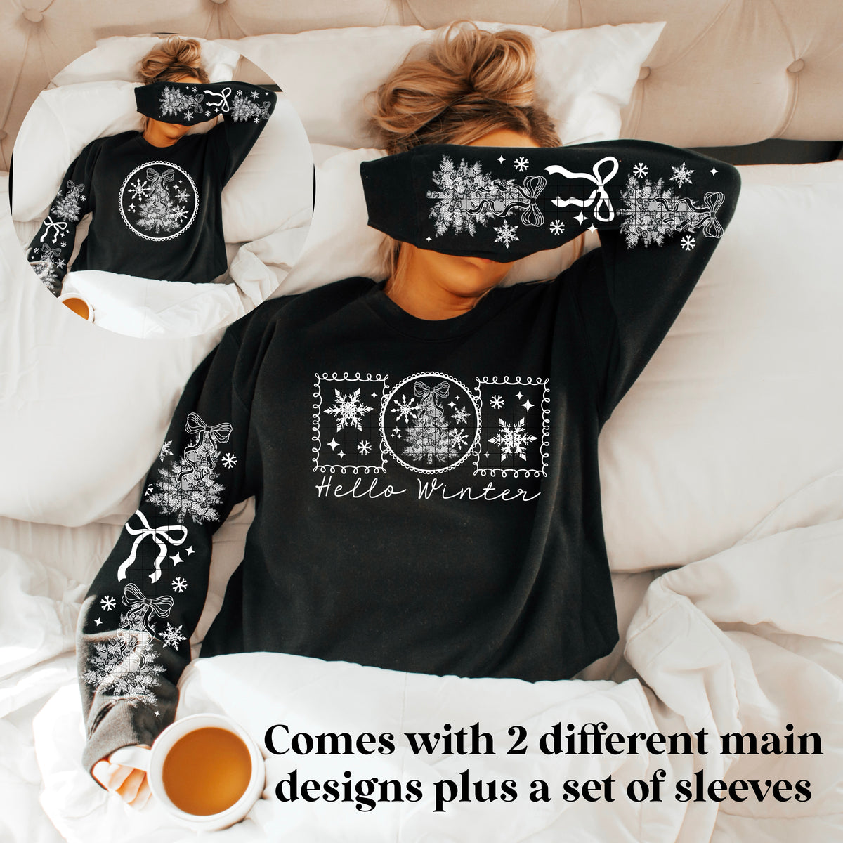 Hello Winter single color w/ Sleeves PNG