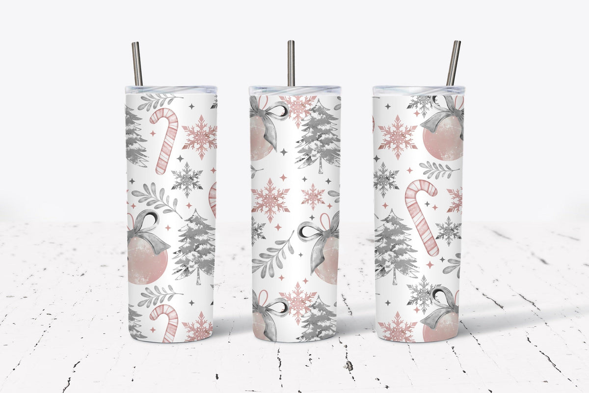 Pink Christmas Tumbler Wrap