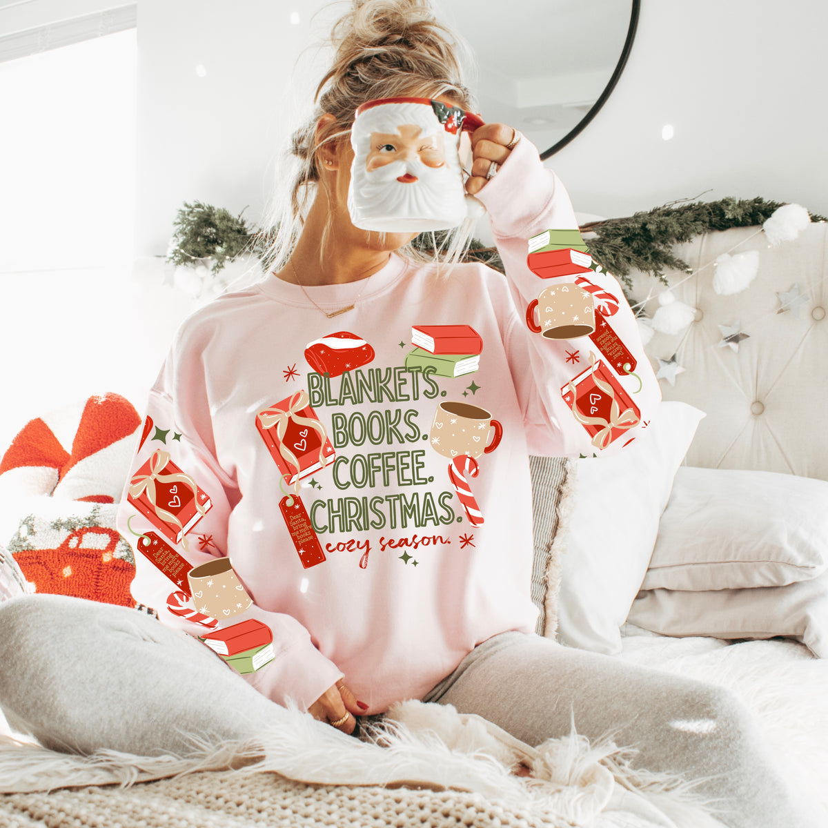 Blankets Books Coffee Christmas w/ Sleeves PNG