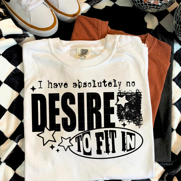 No Desire To Fit In Single Color PNG