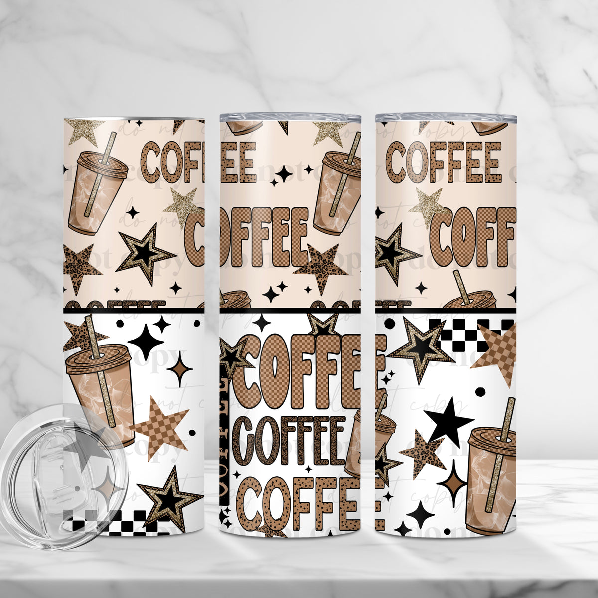 Coffee (hot and iced option) Tumbler Wrap