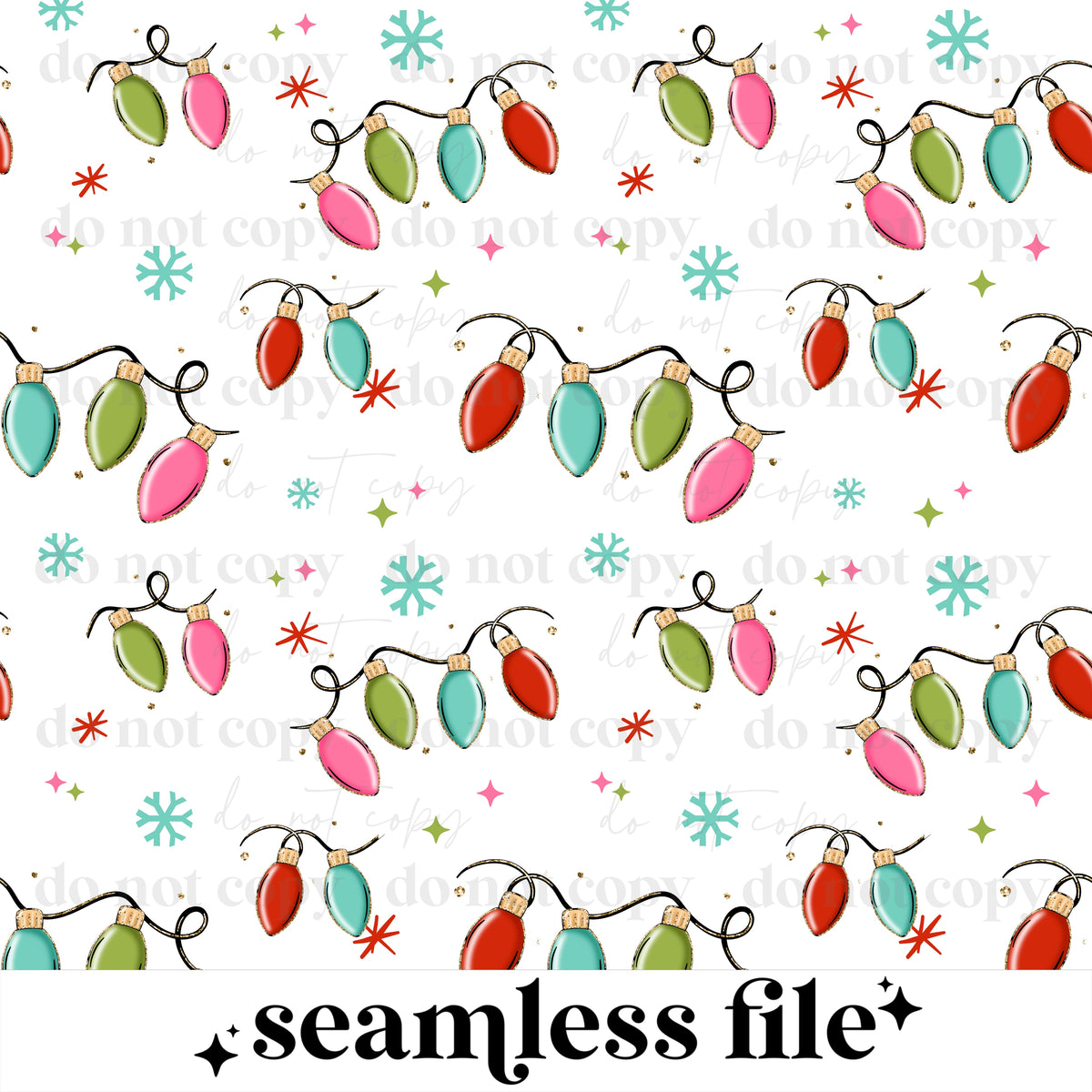 Wonderful Time Of The Year Lights Seamless Seamless