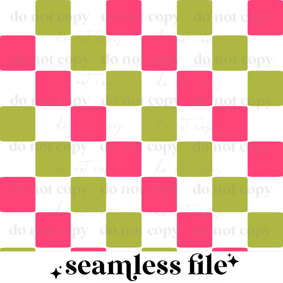 Watermelon Checker Seamless