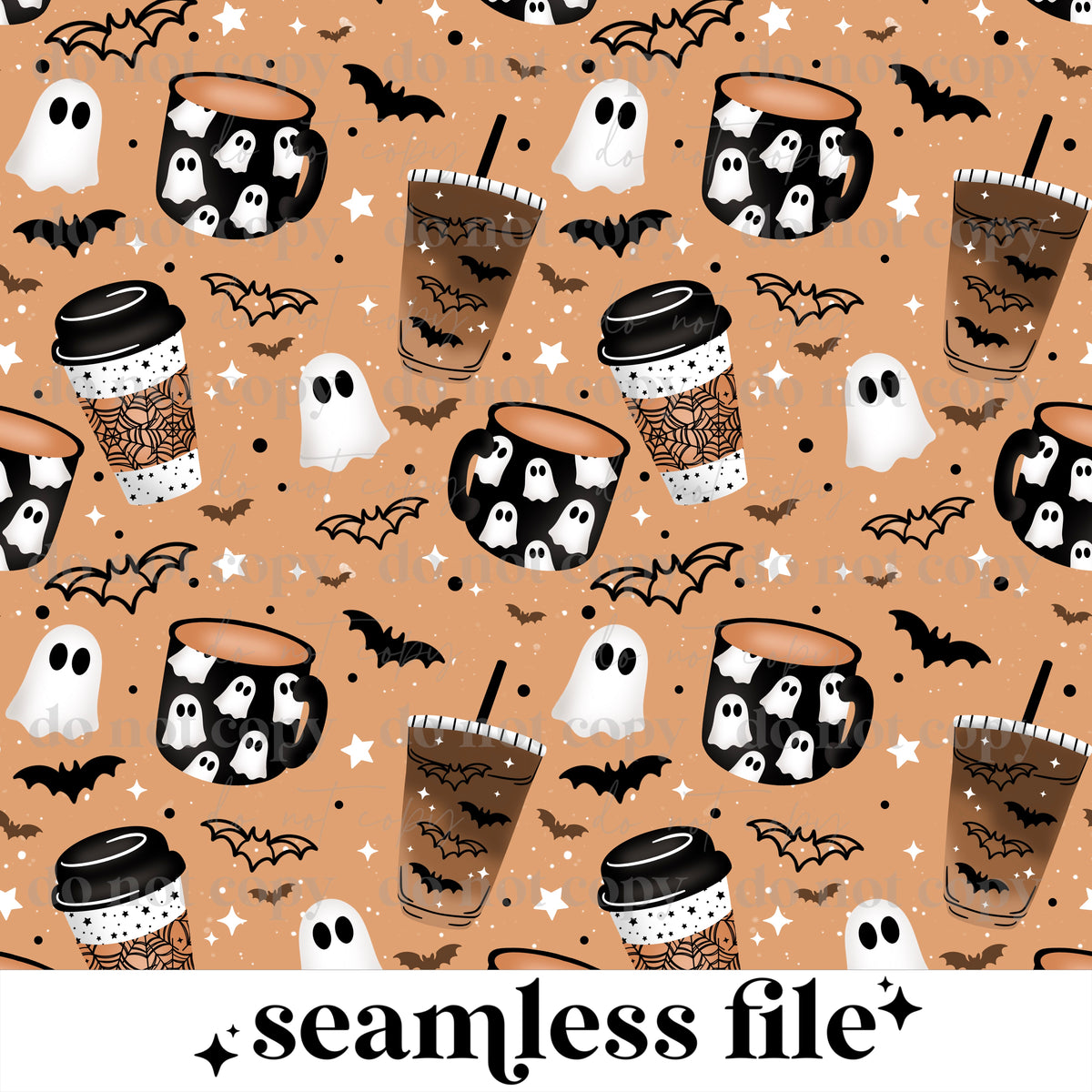 Spooky Coffee Seamless