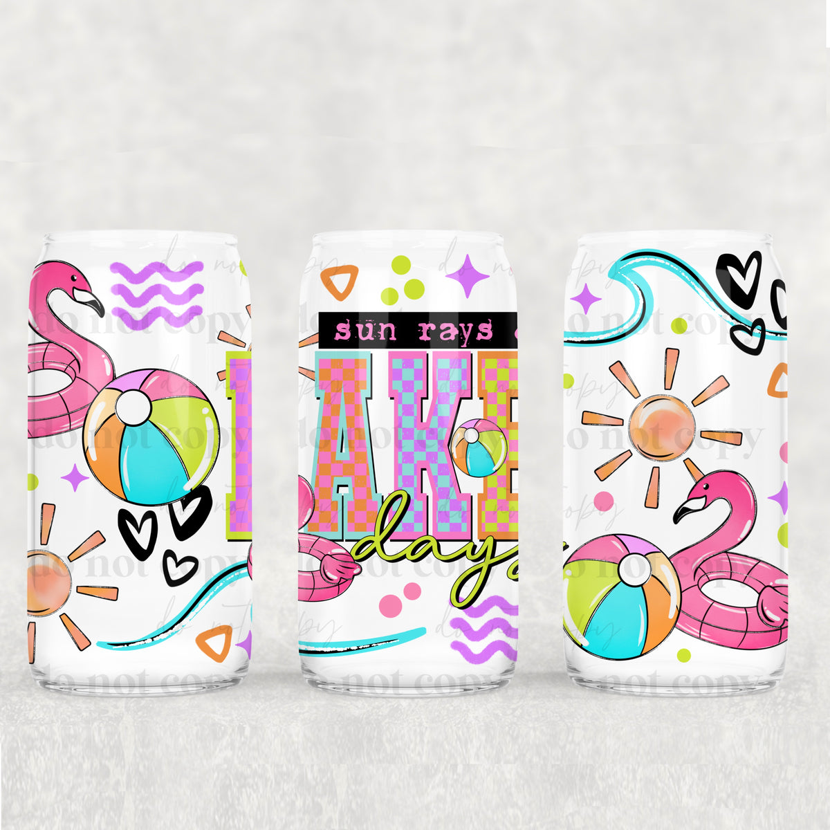 Lake Days 16 Oz Glass Wrap
