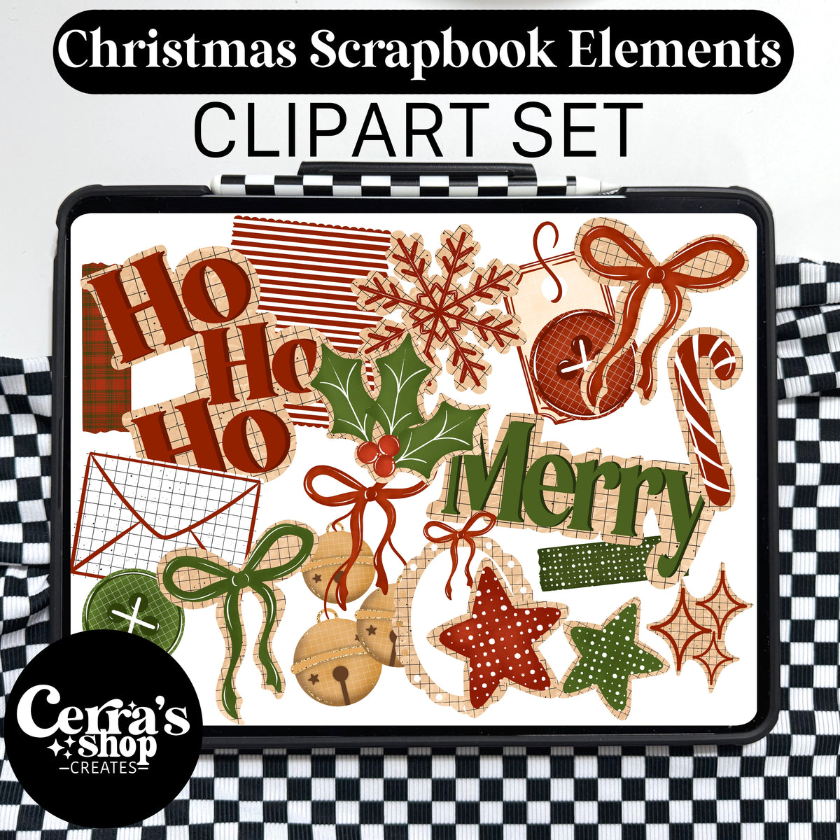 Christmas Scrapbook Clipart Set