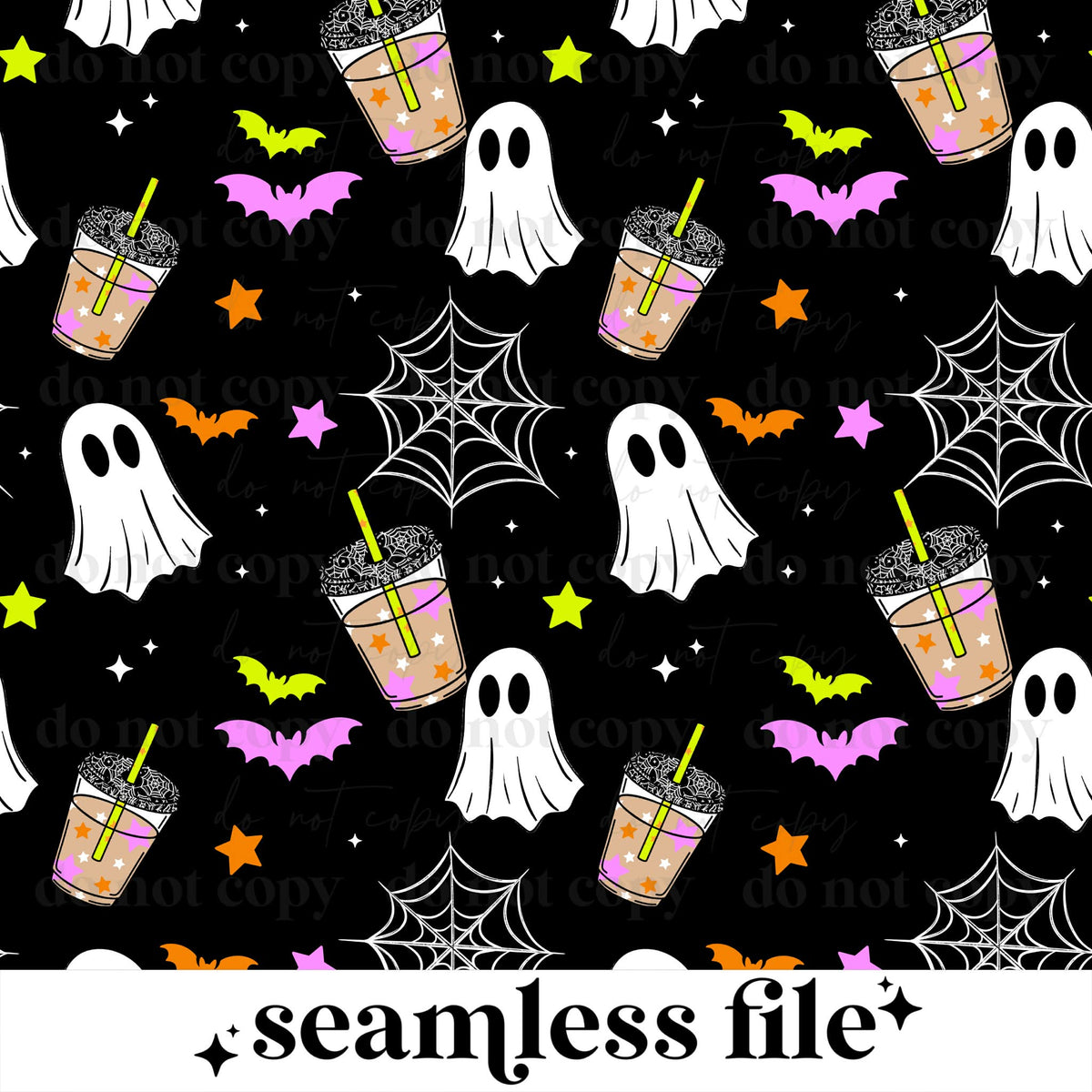 Coffee Ghostie Seamless