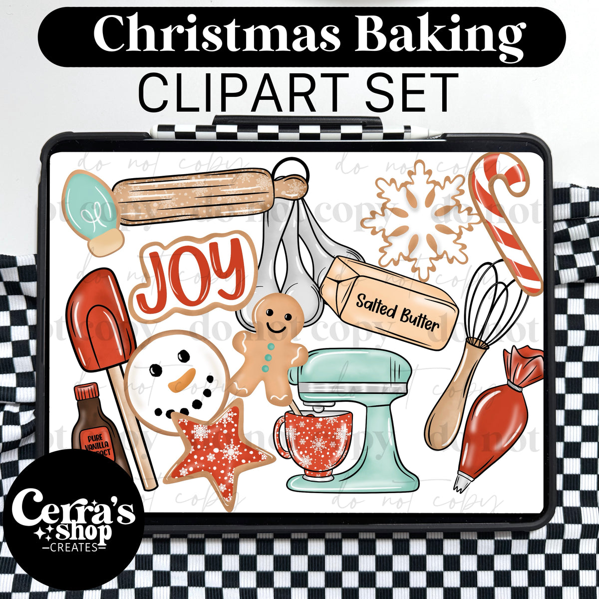 Christmas Baking Clipart set