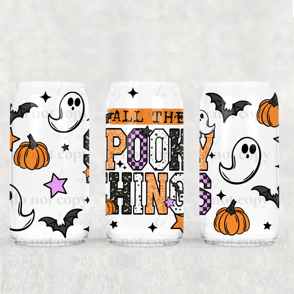 All The Spooky Things 16oz Glass Wrap