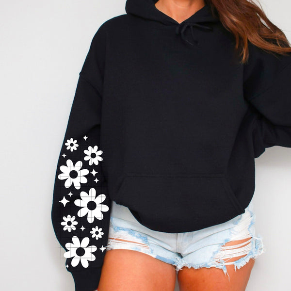 Floral sleeve Single Color PNG