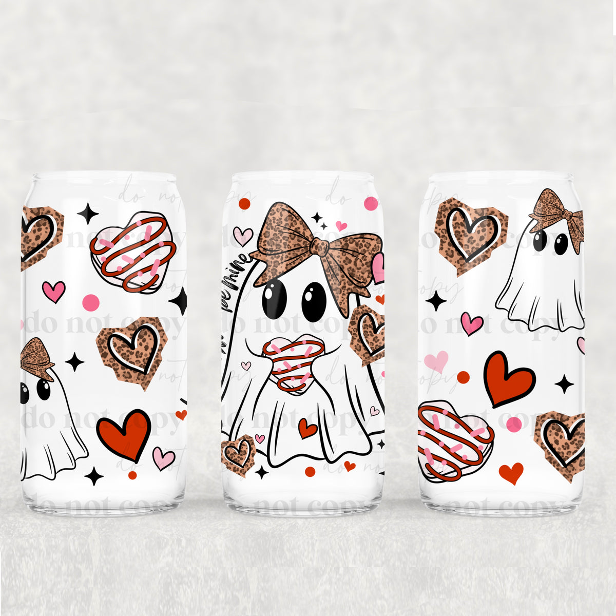 Valentine Ghost 16oz Glass Wrap